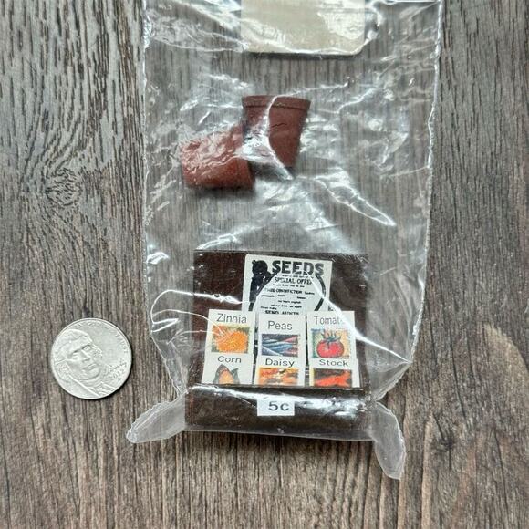 NEW Vintage Dollhouse Seeds Mini Seed Starter Kit with Pots Variety Pack - Picture 6 of 6